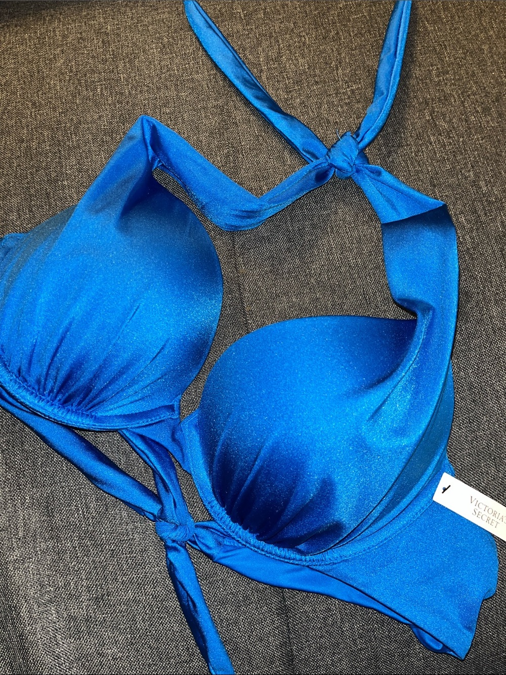 Victoria's Secret Shimmering Royal Blue Bikini Top
